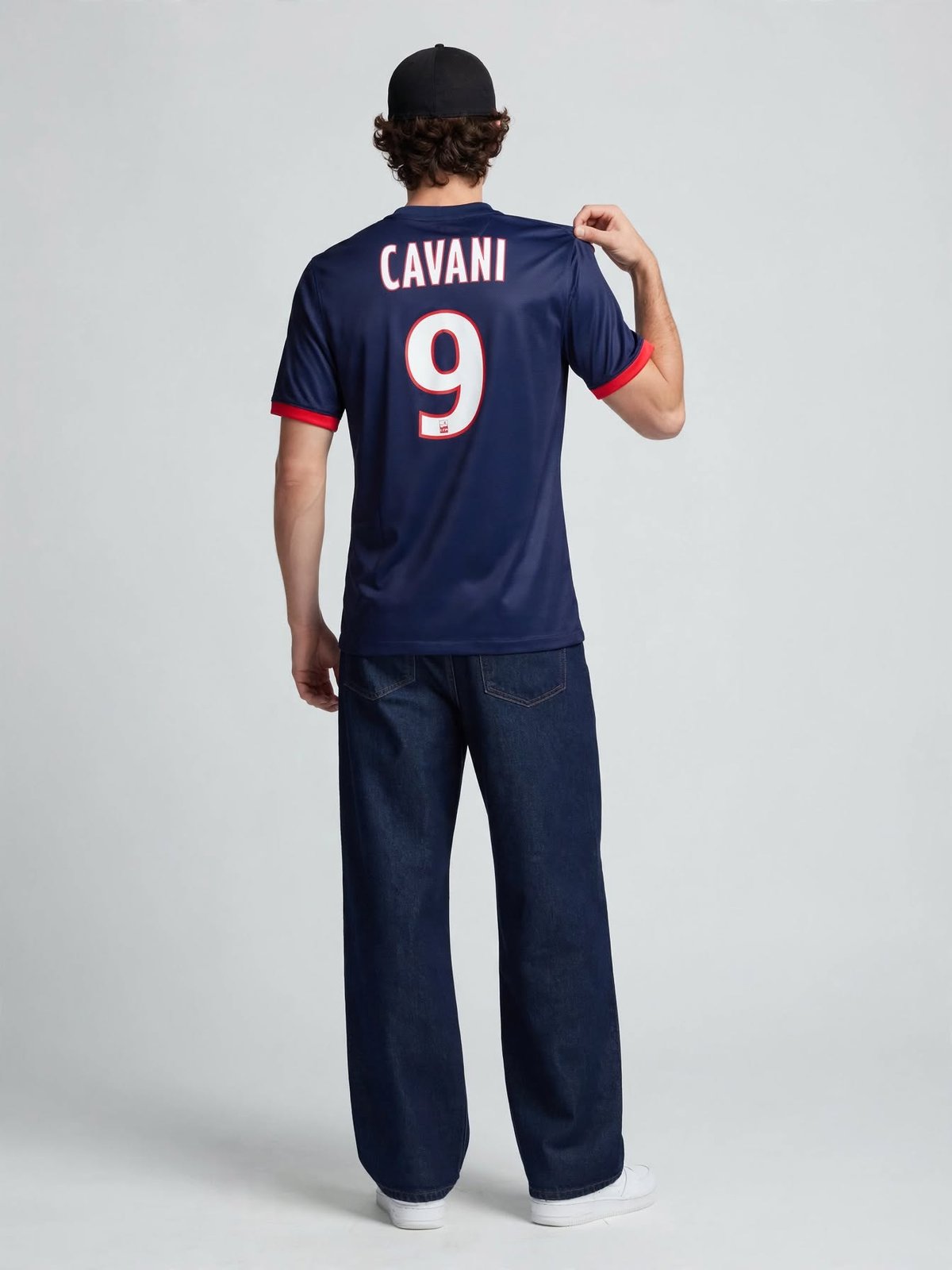 Paris Saint-Germain Edinson Cavani shirt 2013 – 2014 — back, worn
