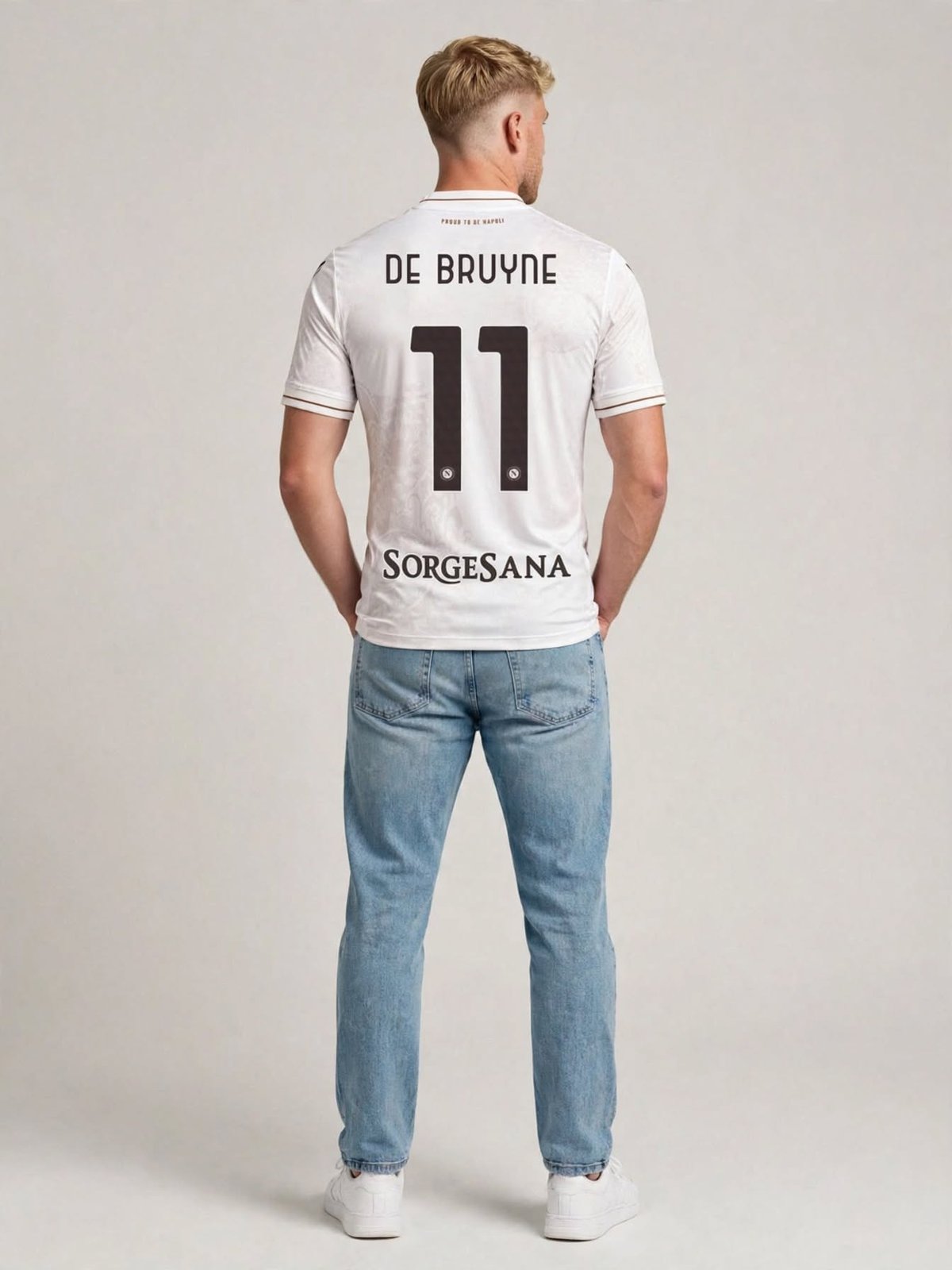 Napoli Kevin De Bruyne shirt 2025 – 2026 — back, worn