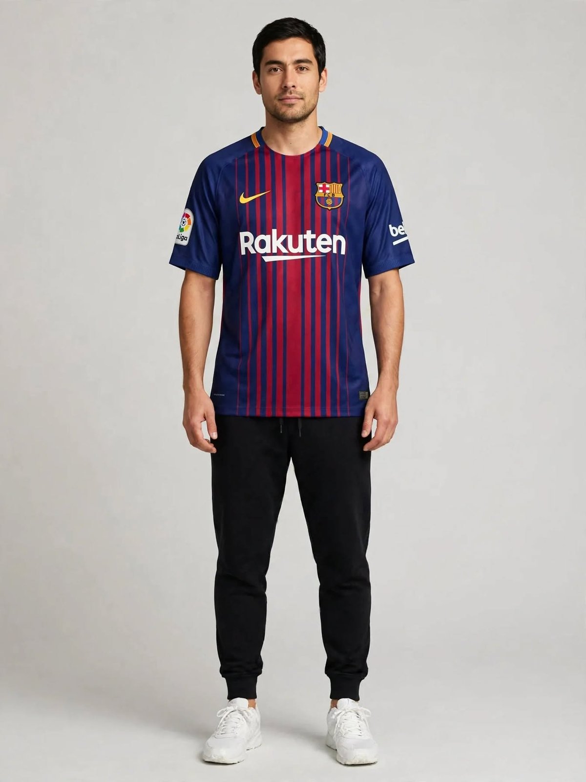 FC Barcelona Andrés Iniesta shirt 2017 – 2018 — back, worn