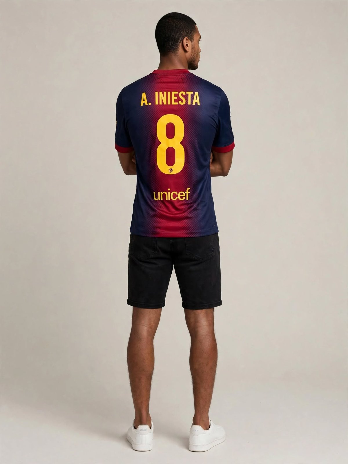 FC Barcelona Andrés Iniesta shirt 2012 – 2013 — back, worn
