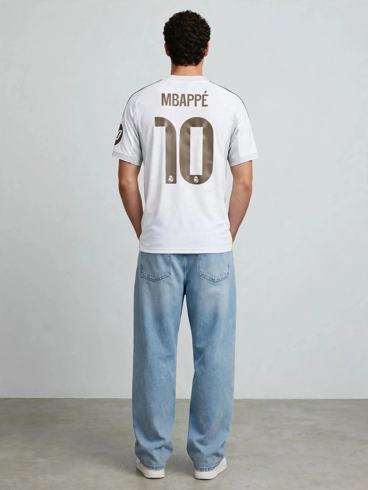 Real Madrid Kylian Mbappé shirt 2025 – 2026 — back, worn