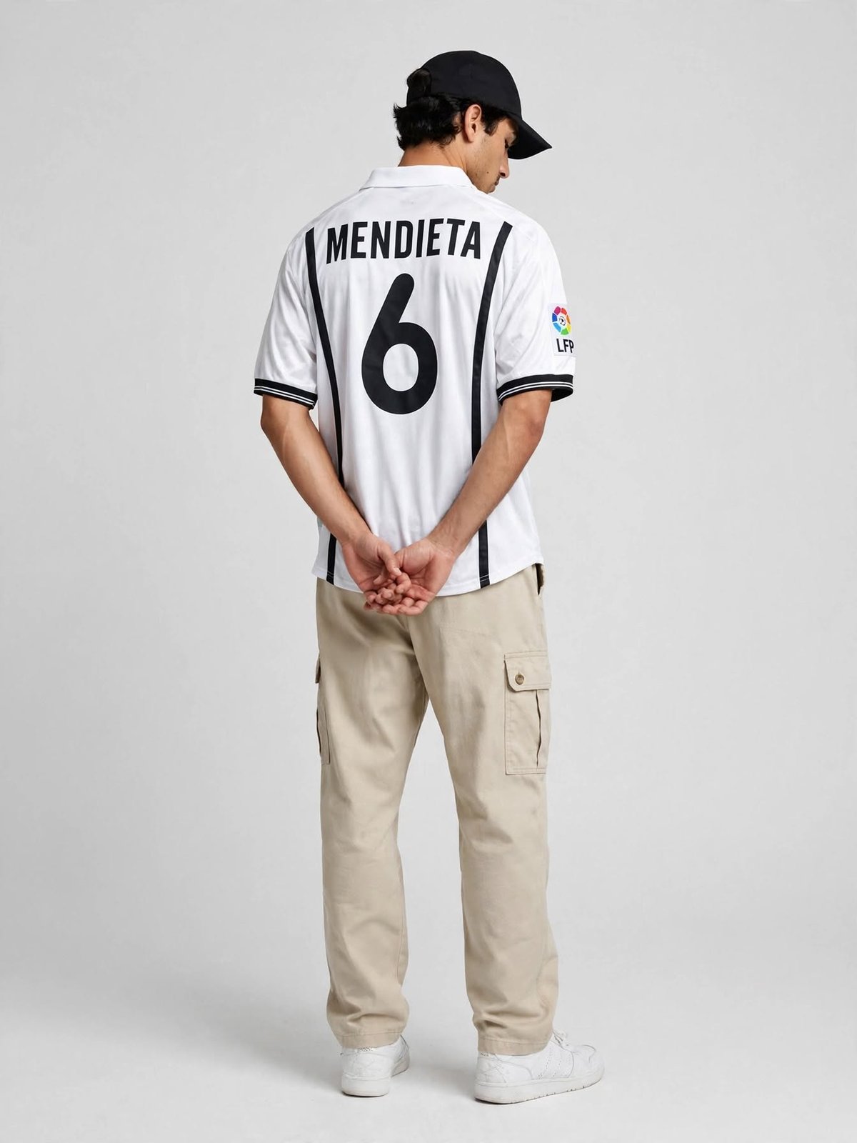 Valencia CF Gaizka Mendieta shirt 2000 – 2001 — back, worn
