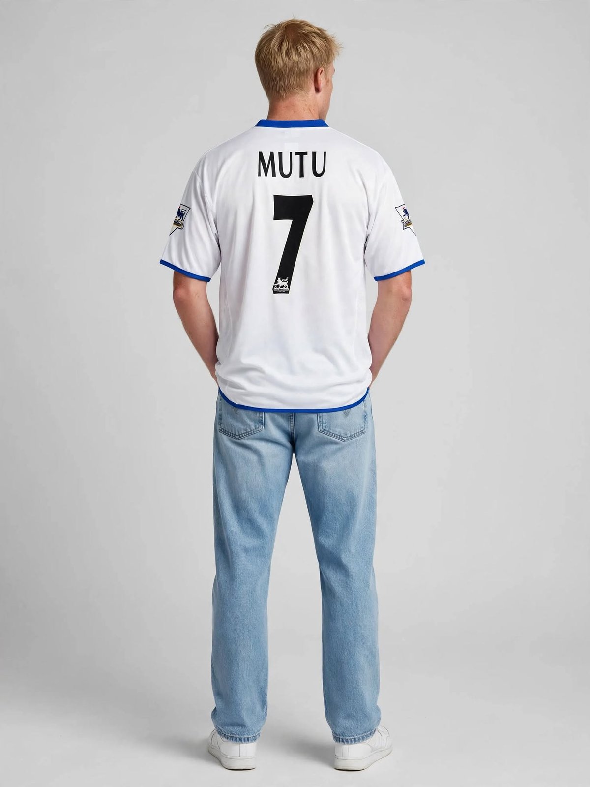 Chelsea FC Adrian Mutu shirt 2003 – 2004 — back, worn