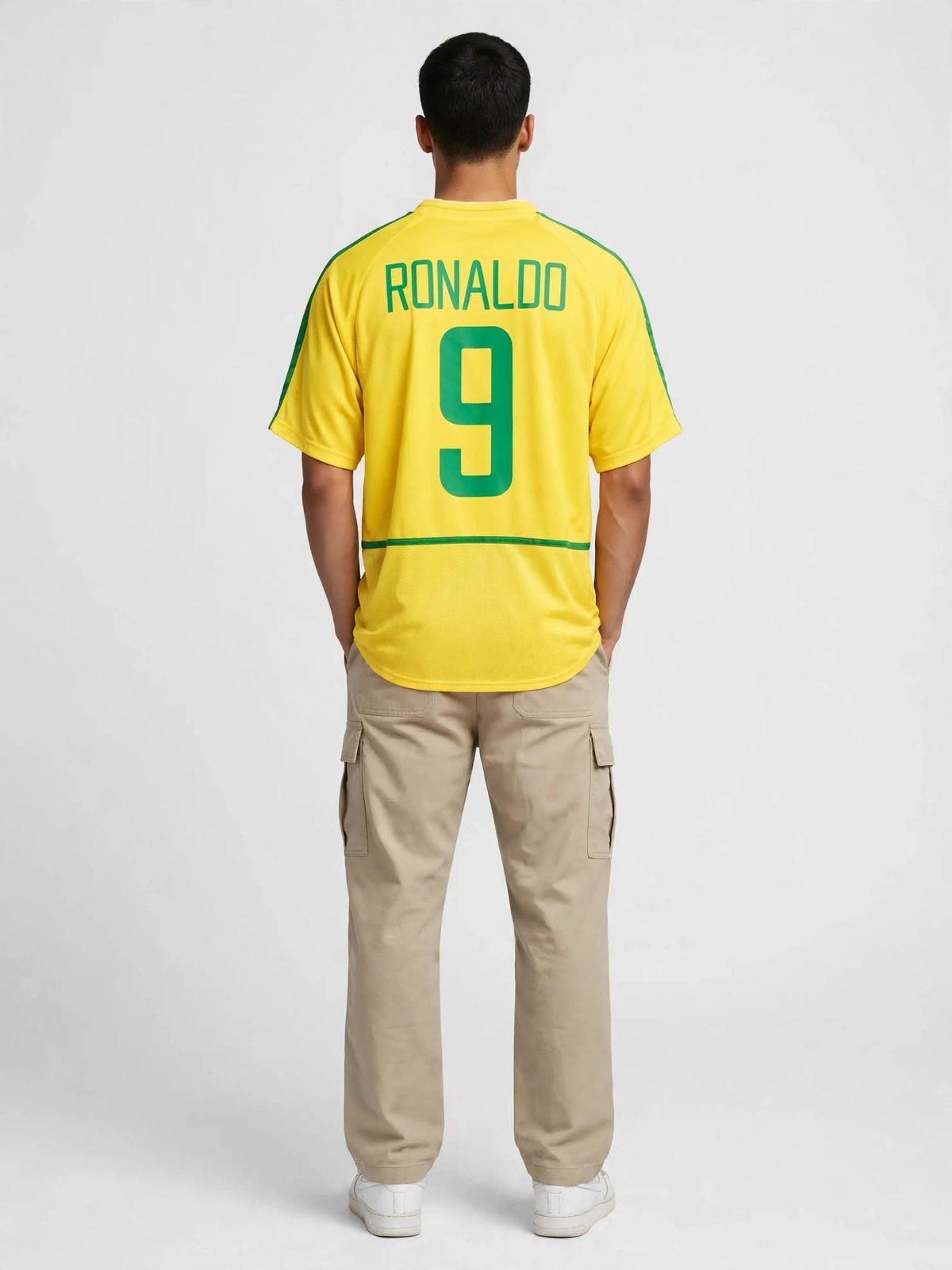 Brazil Ronaldo shirt 2002 — back, worn