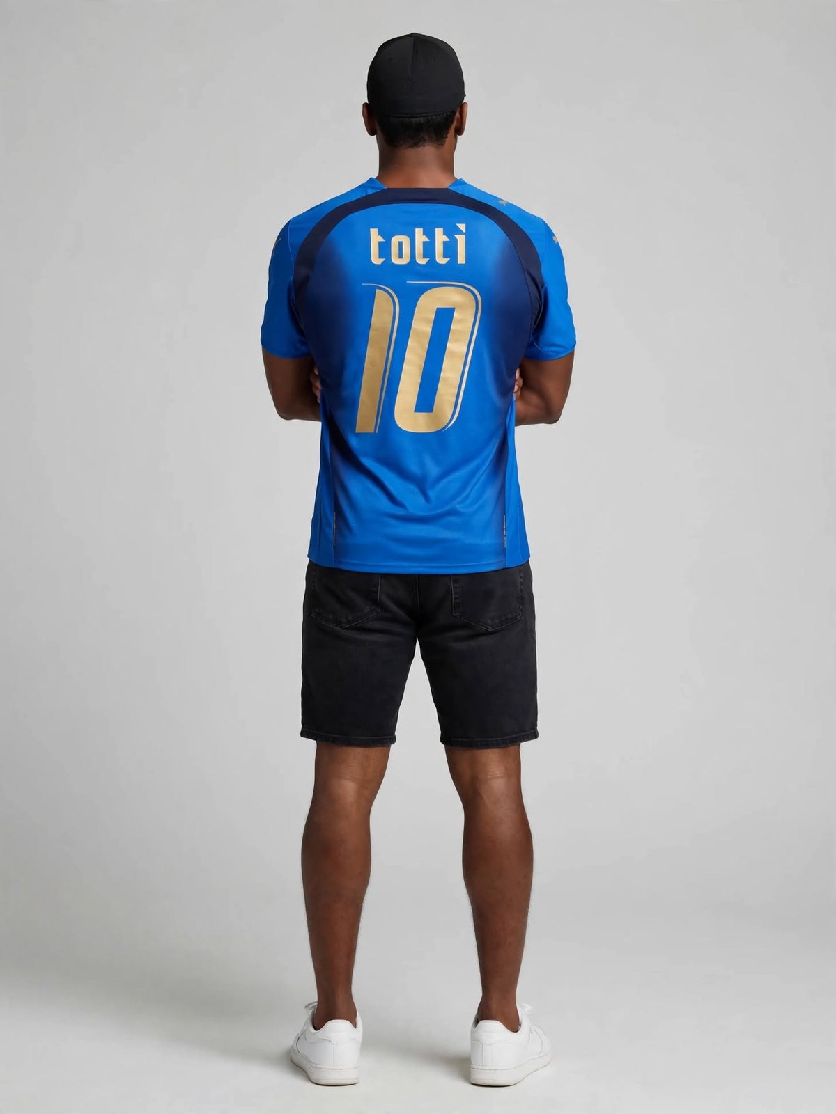 Italy Francesco Totti shirt 2006 — back, worn